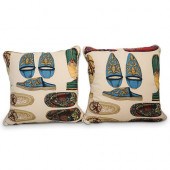 (2 PC) PAIR OF COLOMBO PRINTED