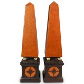 (2 PC) PAIR OF ITALIAN CERAMIC