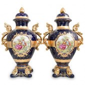 (2 PC) PAIR OF LARGE LIMOGES P