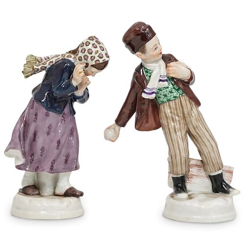 (2 PC) PAIR OF MEISSEN PORCELAIN
