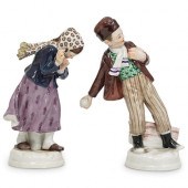 (2 PC) PAIR OF MEISSEN PORCELA