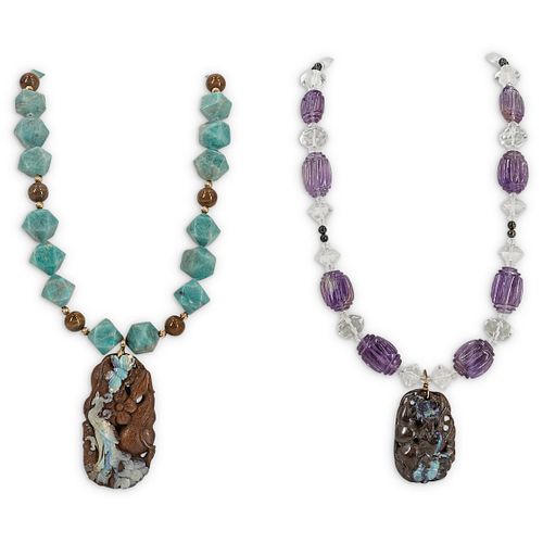 (2 PC) PAULETTE 14K, BOULDER OPAL