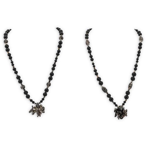(2 PC) PAULETTE ONYX AND STERLING