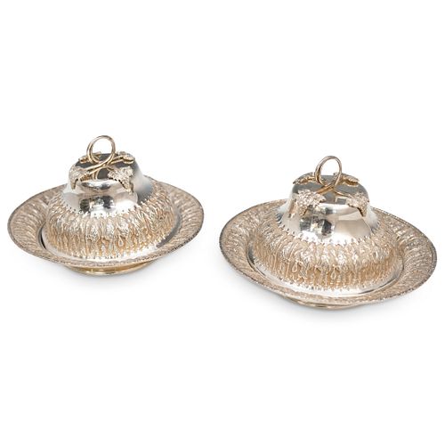 (2 PC) PERSIAN SILVER COVERED
