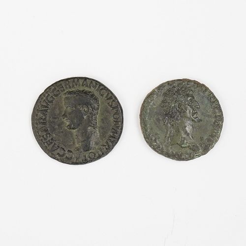 (2 PC) ROMAN NERVA & CALIGULA