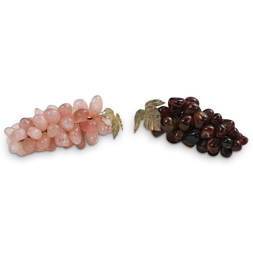 (2 PC) ROSE QUARTZ AND AGATE