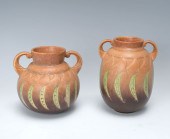 2 PC. ROSEVILLE POTTERY ''FALL