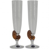 (2 PC) ROYAL COPENHAGEN CRYSTA