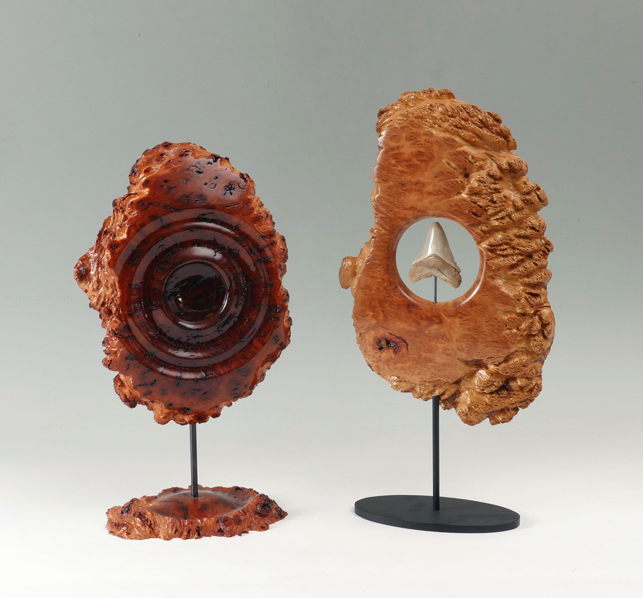 2 PC. RUSSEL SCHMIDT TURNED WOOD