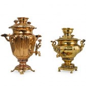 (2 PC) RUSSIAN BRASS SAMOVARSD