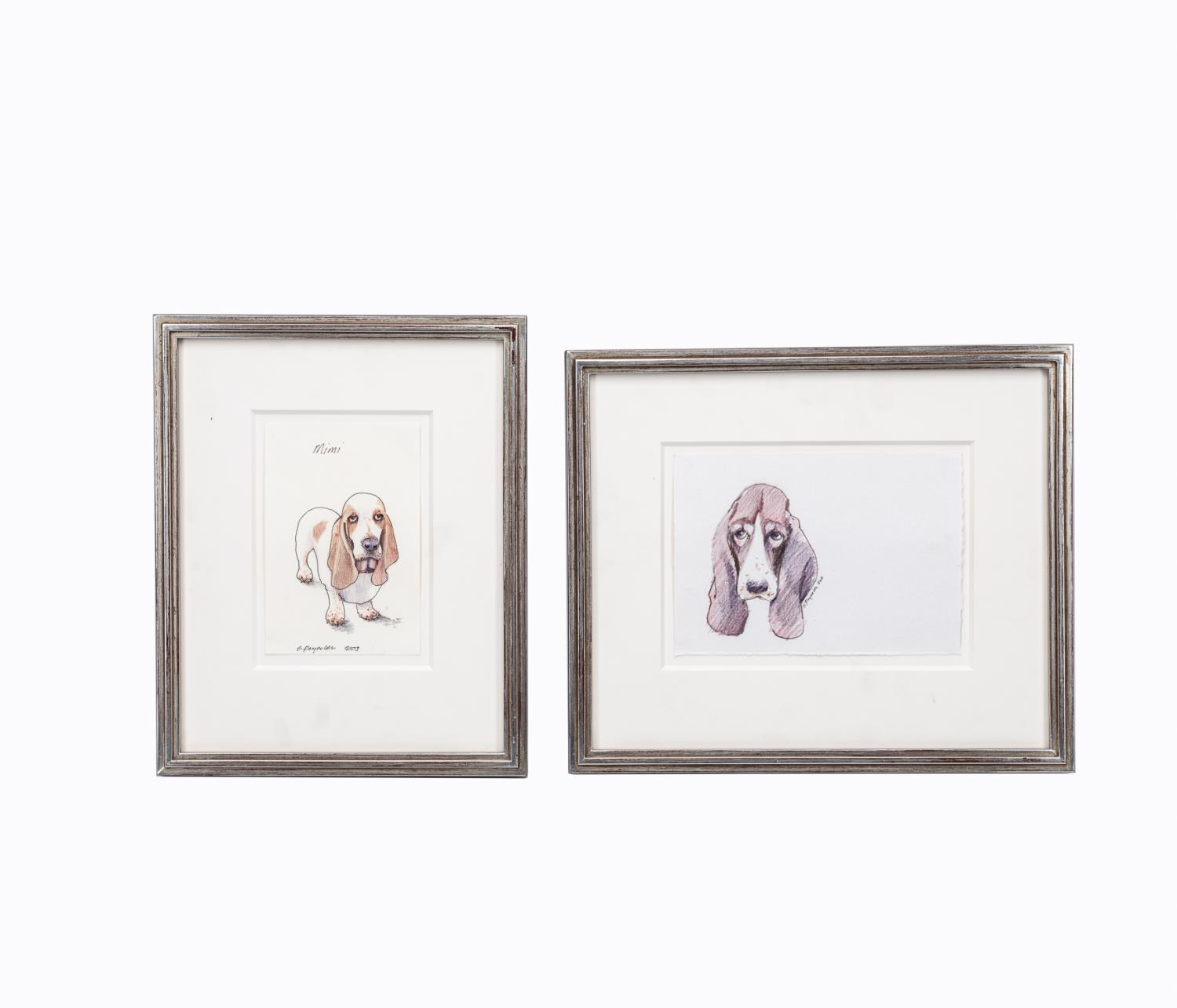 2 PC S. REYNOLDS BASSET HOUND