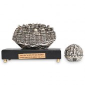 (2 PC) SILVER OVERLAID JUDAICA
