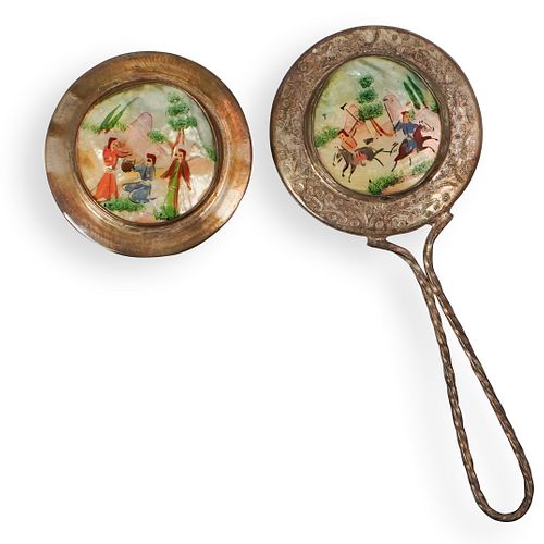 (2 PC) SILVER PERSIAN VANITY