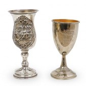 (2 PC) SILVER PLATED JUDAICA K