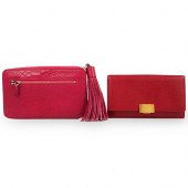 (2 PC) SMYTHSON LEATHER WALLET