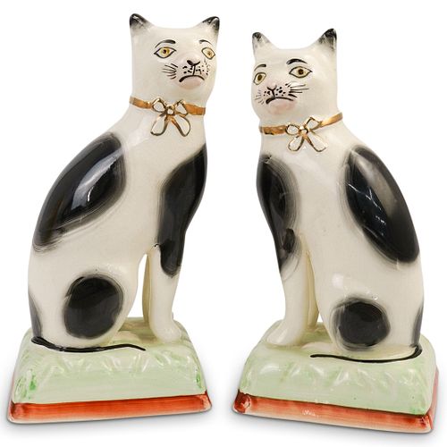 (2 PC) STAFFORDSHIRE CAT