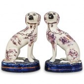 (2 PC) STAFFORDSHIRE GLAZED PO