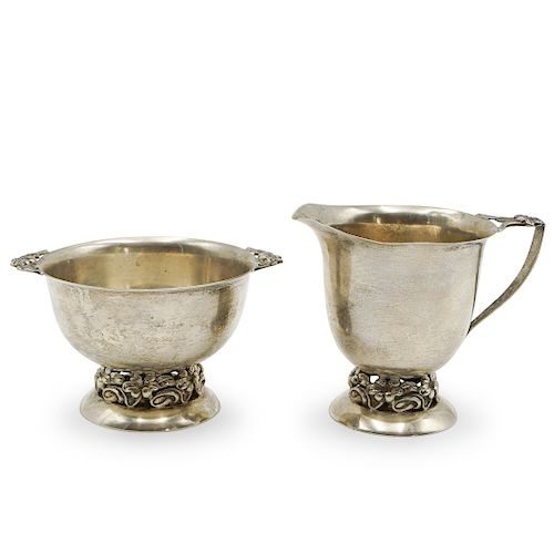 (2 PC) STERLING SILVER CREAMER