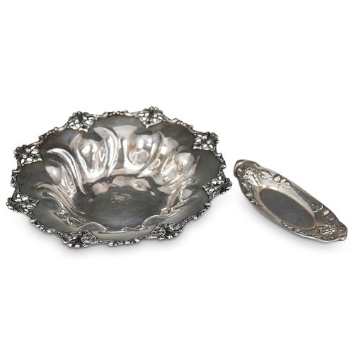 (2 PC) STERLING SILVER DISH