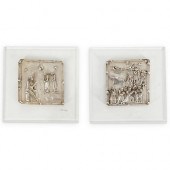 (2 PC) STERLING SILVER PLAQUET