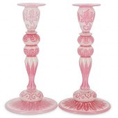 (2 PC) STEUBEN ACID-ETCHED ROS