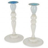 (2 PC) STEUBEN BLUE AURENE AND
