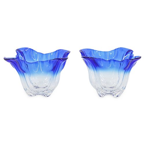 (2 PC) STEUBEN COLORLESS