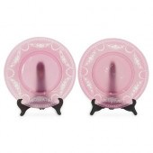 (2 PC) STEUBEN ETCHED ROSALINE