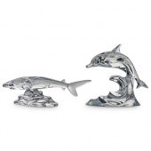 (2 PC) SWAROVSKI CRYSTAL DOLPH