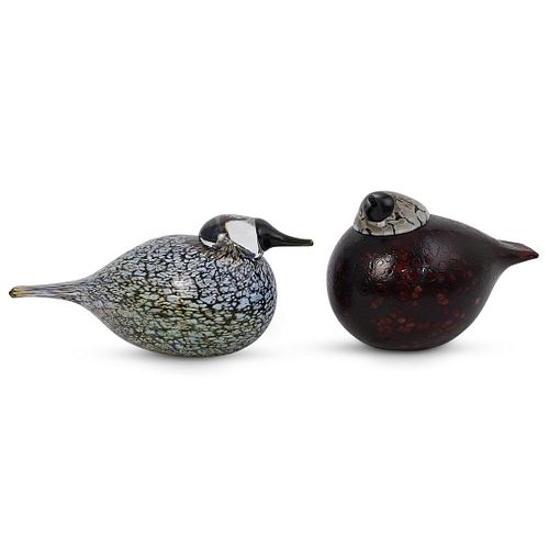 (2 PC) TOIKKA IITTALIA ART GLASS