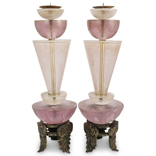 (2 PC) VAN TEAL STYLE LUCITE CANDLE