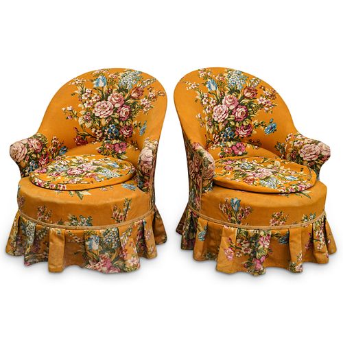 (2 PC) VINTAGE FRENCH SKIRTED