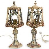 (2 PC) VINTAGE HAND PAINTED LE