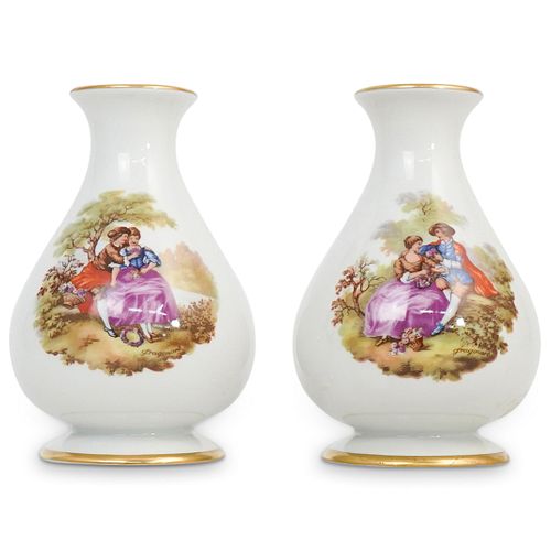 (2 PC) VINTAGE LIMOGES FRAGONARD