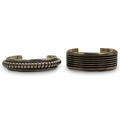 (2 PC) VINTAGE NAVAJO STERLING
