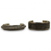 (2 PC) VINTAGE NAVAJO STERLING