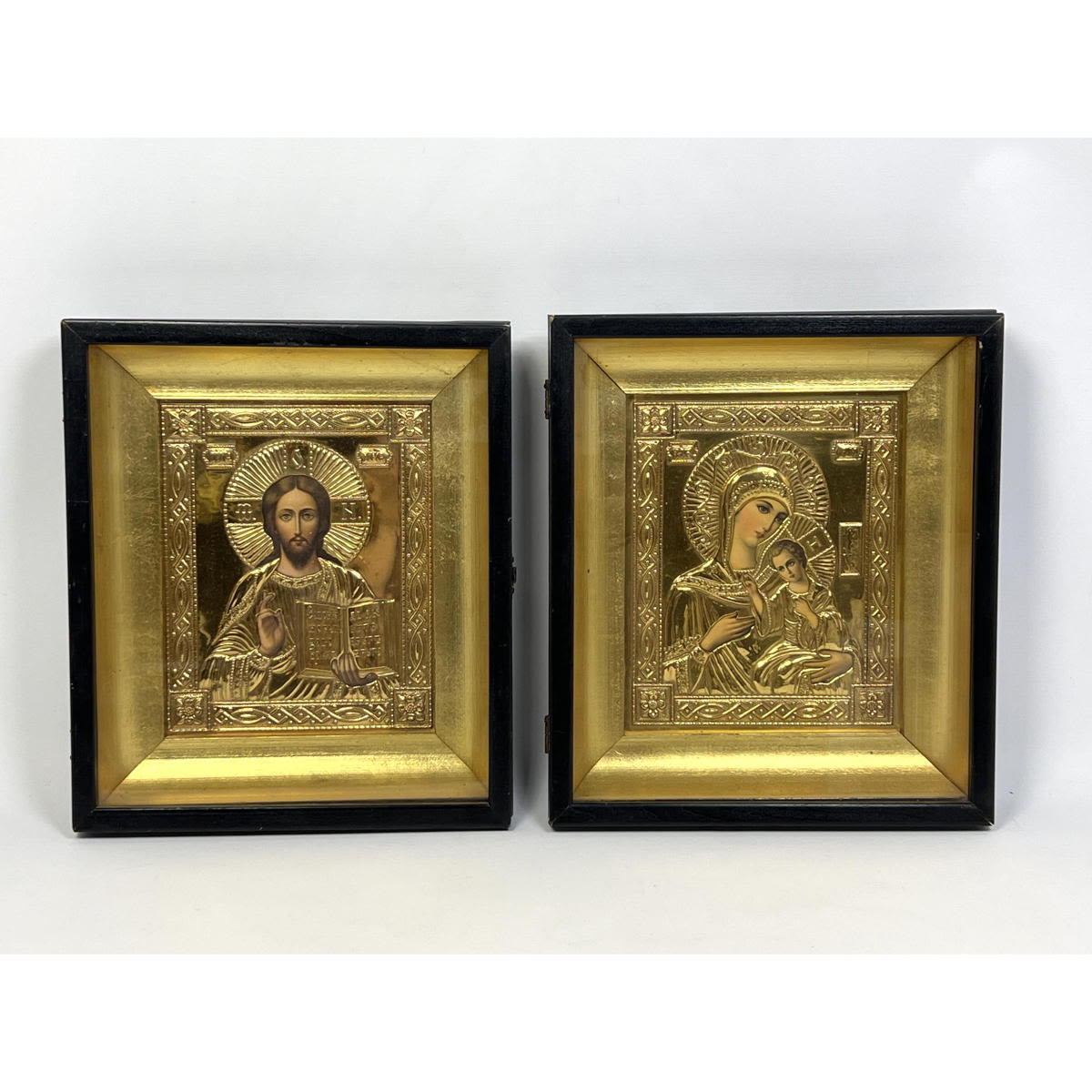 2 pc Vintage Religious icons with