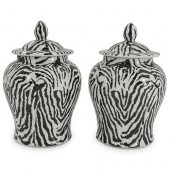 (2 PC) VINTAGE ZEBRA PATTERNED
