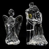 (2 PC) WATERFORD CRYSTAL FIGUR