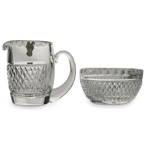 (2 PC) WATERFORD CRYSTAL SUGAR &