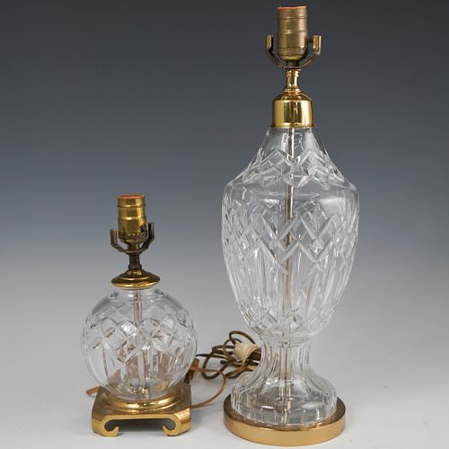 (2 PC) WATERFORD CRYSTAL TABLE