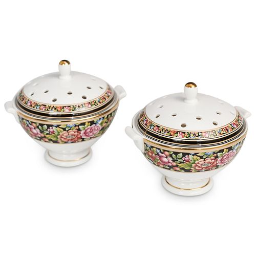 (2 PC) WEDGWOOD "CLEO" POTPOURRI