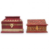 (2 PC) WOODEN TREASURE CHEST B
