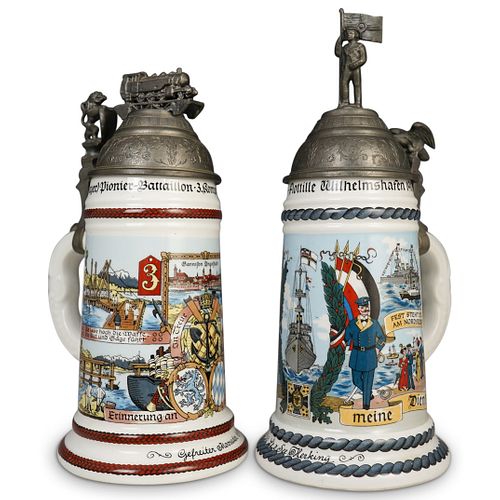 (2 PC) WW1 IMPERIAL GERMAN STEIN