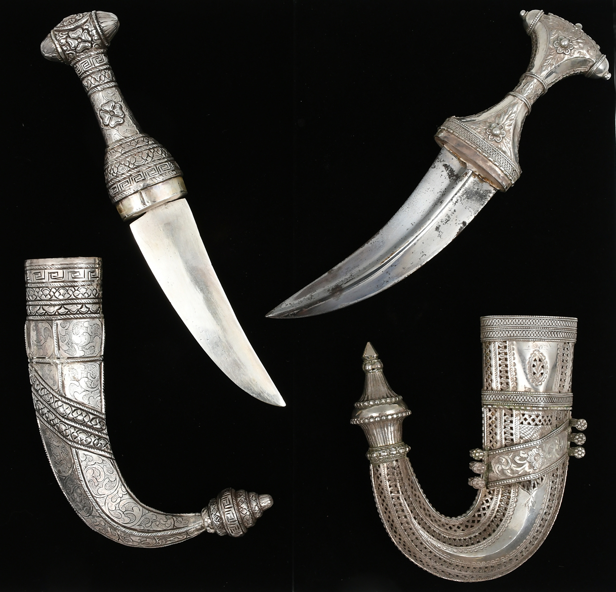 2 PC. YEMEN STEEL & SILVER
