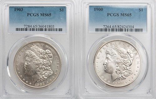 2 PCGS GRADED MORGANS: 1903