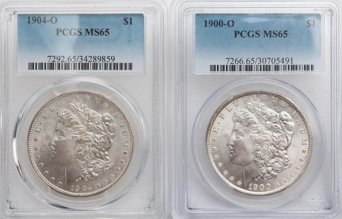 2 PCGS MORGANS: 1904-O (MS65) &