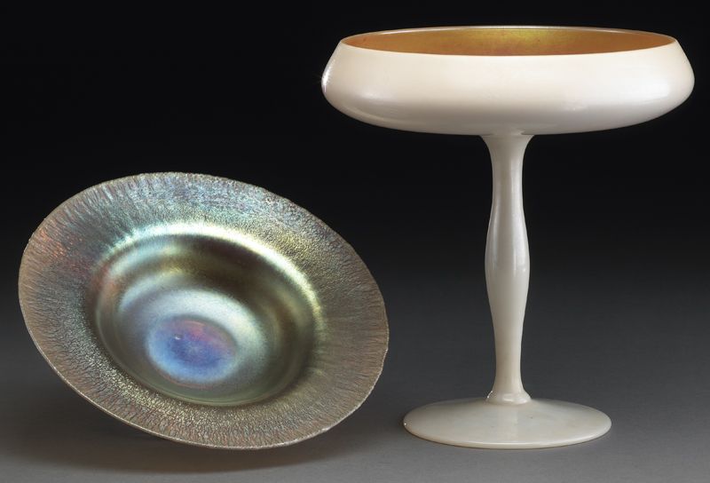 2 Pcs. Art glass: Steuben and