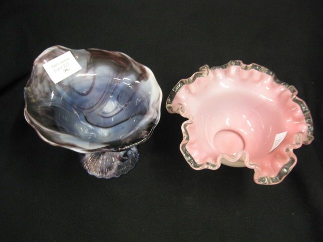 2 pcs. Art Glass;people slag