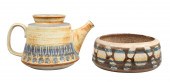 (2) Pcs art pottery, c/o signe